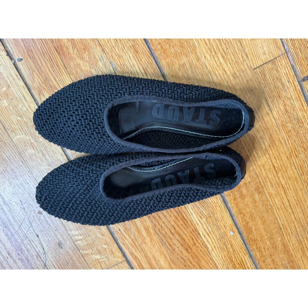 New STAUD Alba ballet flats in Black 37
